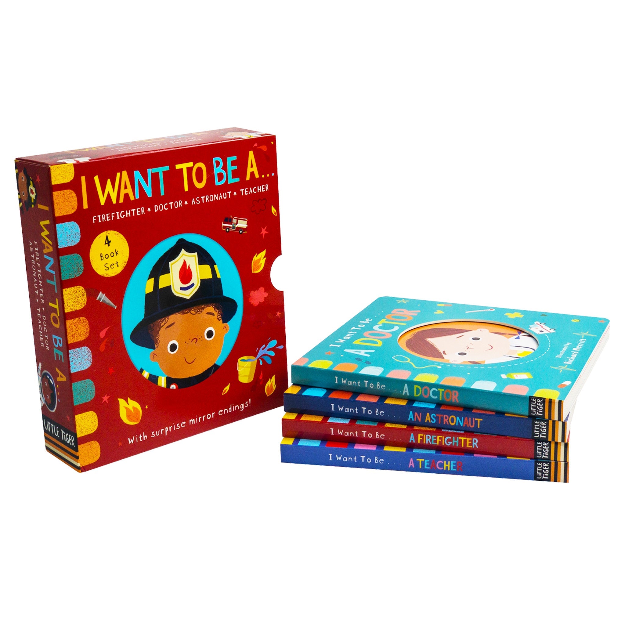 I WANT TO BE A... Series 4 Books Childrens Collection Set (Teacher, Firefighter, Astronaut, Doctor) - Image 2