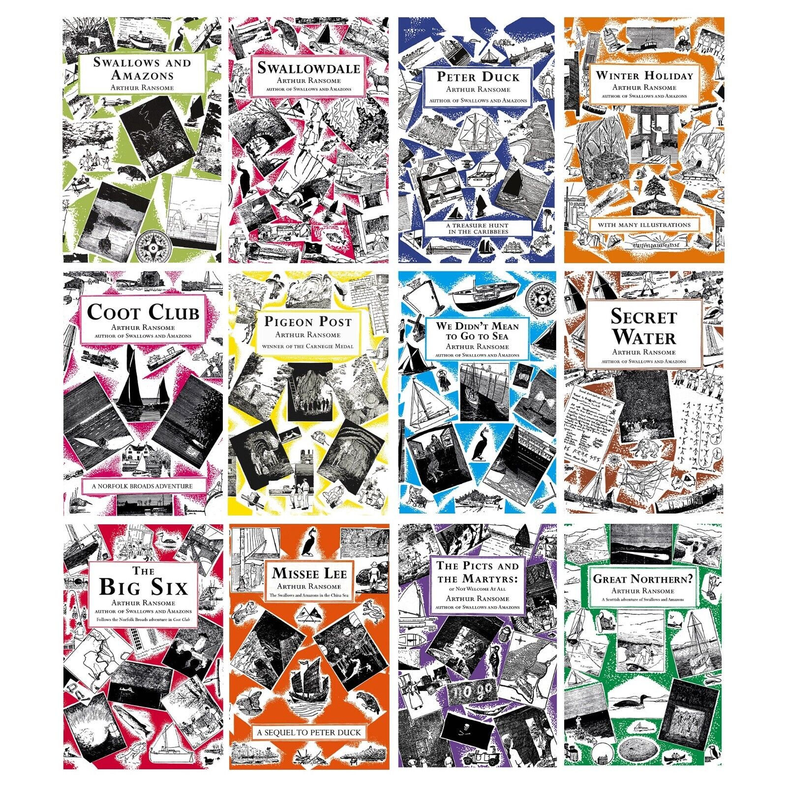 Swallows And Amazons Series Collection 12 Books Set Winter Holiday Peter Duck Swallows and Amazons Swallowdale Coot Club Pigeon Post - Image 2