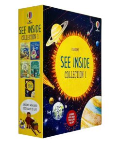 Usborne Lift the Flap See Inside 5 Books Collection Set With Over 350 Flaps To Lift (See inside The World of Dinosaurs, See Inside Your Body, How Things Work, General Knowledge & the Solar System)