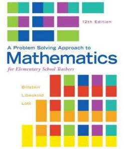 A Problem Solving Approach To Mathematics For Elementary School Teachers 12Th Edition