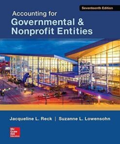 Accounting For Governmental Nonprofit Entities 17Th Edition