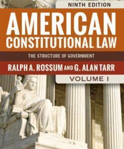 American Constitutional Law Volume I 9Th Edition