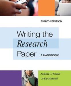Writing The Research Paper A Handbook 8Th Edition
